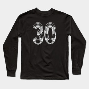 Soccer Number 30 Soccer Jersey #30 Soccer Mom Player Fan Long Sleeve T-Shirt